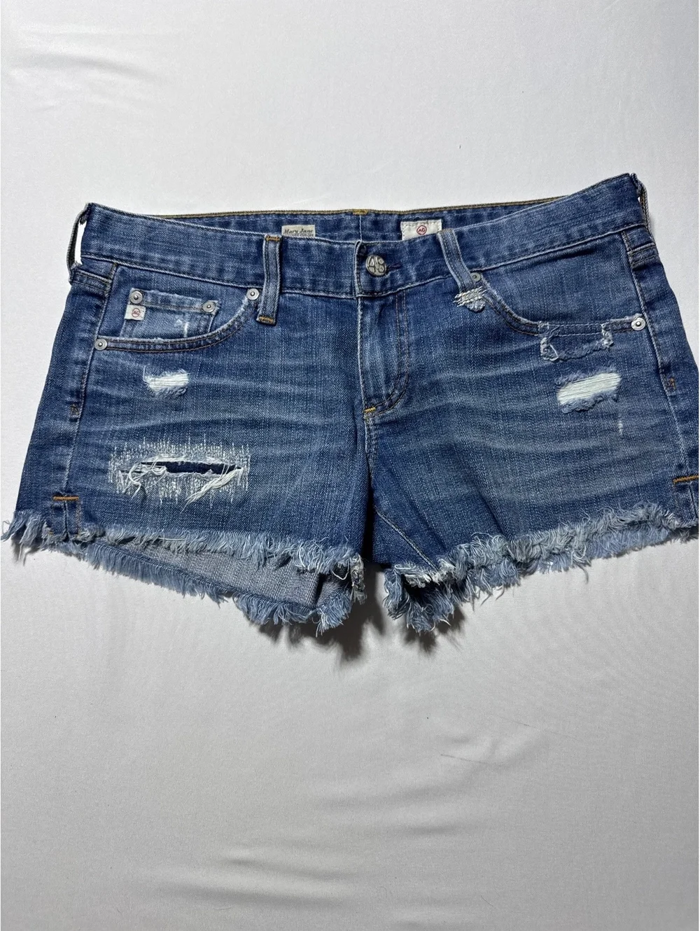 Adriano Goldschmied Mary Jane Low Rise Cutoff Denim Shorts -